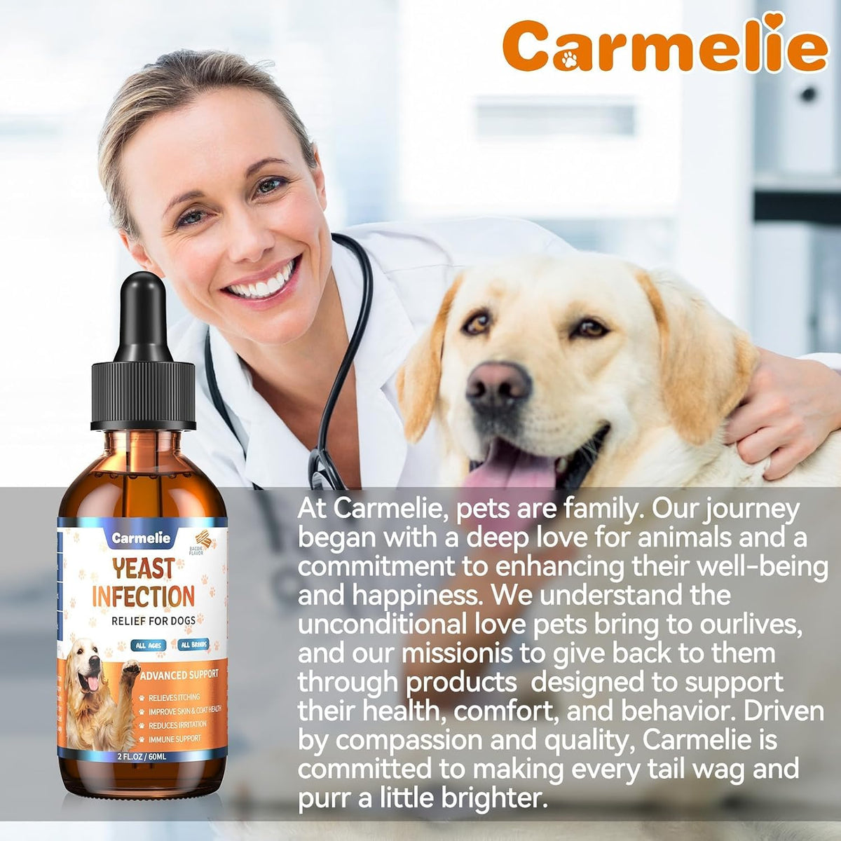 Dog Ear & Skin Support Drops - Natural Daily Formula For Itch & Comfort Care