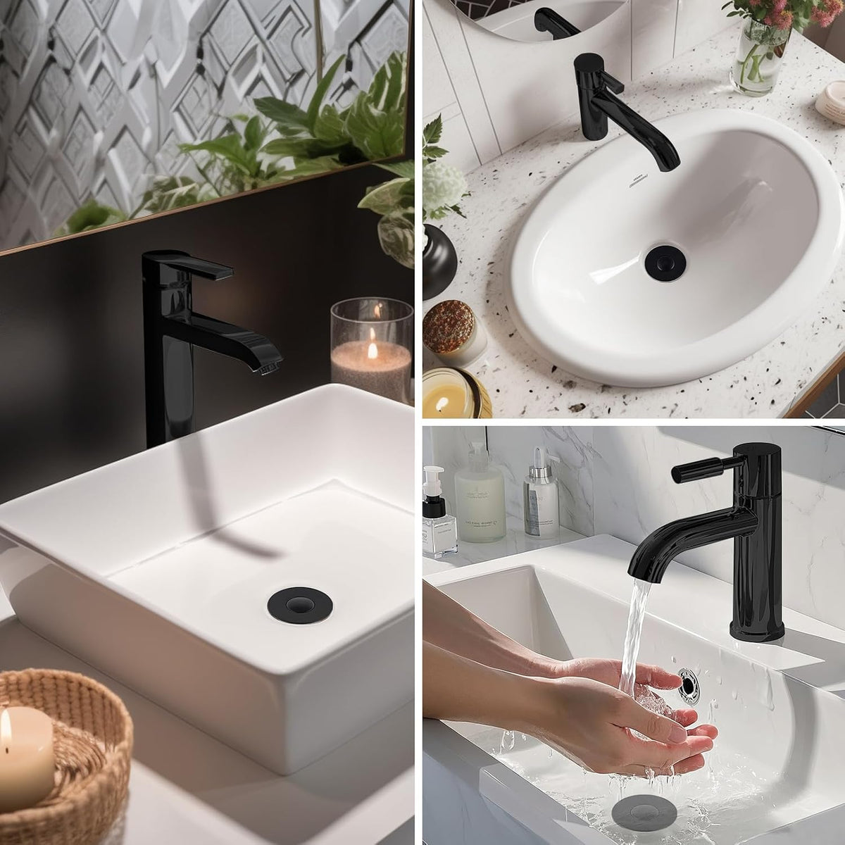 Bathroom Sink Drain Stopper - Removable Hair Filter For Clog-Free Drains