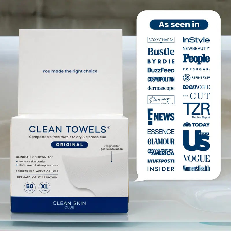 Bio-Based Face Towels – Micro-Weave Dry Wipes For Clean, Glowing Skin