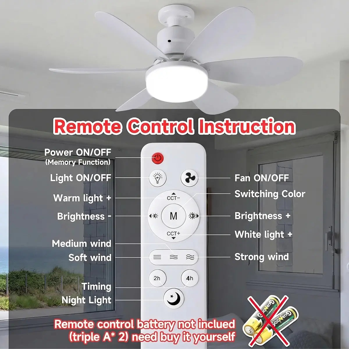 Socket Ceiling Fan Light – Screw-In Base Installation For Instant Breeze & Brightness