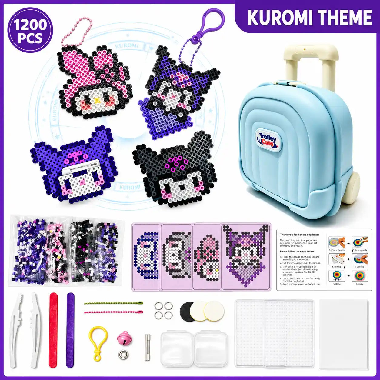 Fuse Beads Craft Kit – All-In-One Ironing Setup For Screen-Free Creative Fun