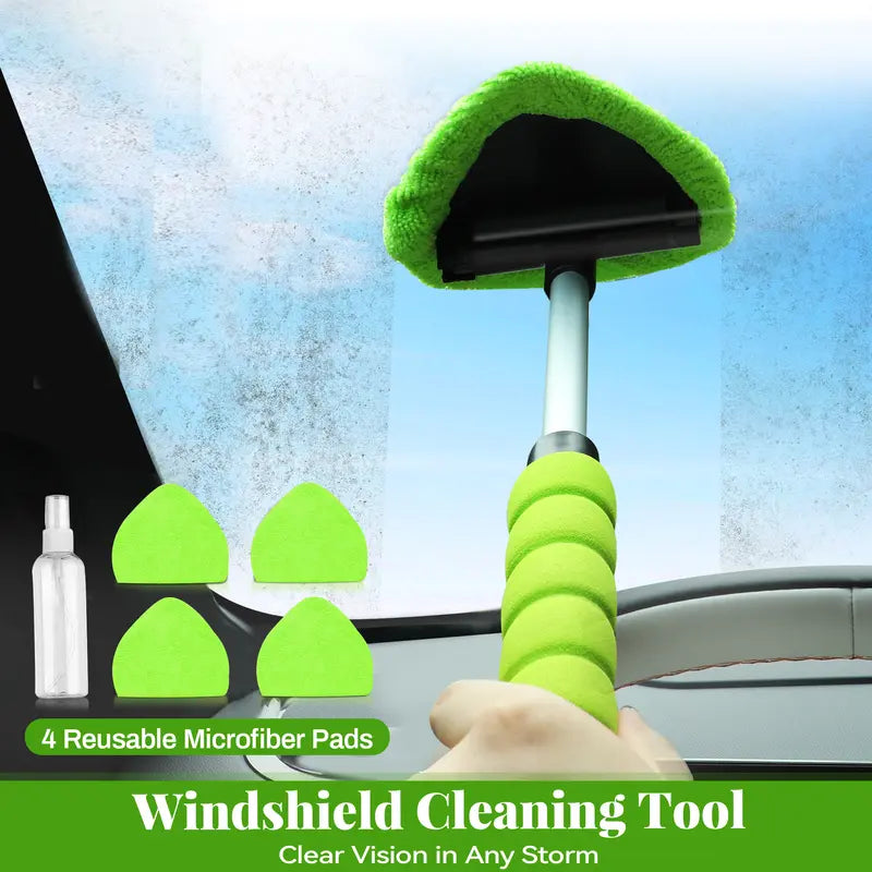 Windshield Cleaning Tool - Extendable Reach for Clearer Glass