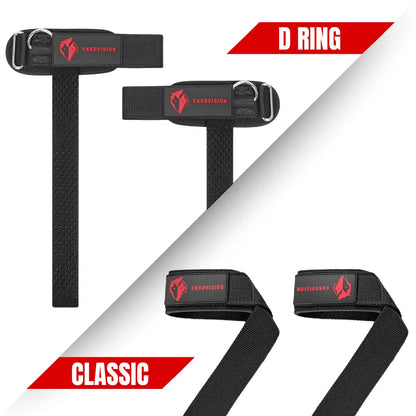 Lifting Straps - Cuffed D-Ring Grip Support For Stronger Heavy Lifts