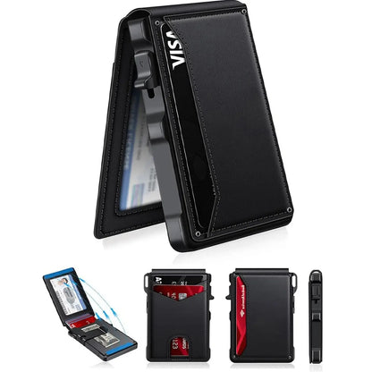 Minimalist RFID Wallet - One-Click Pop-Up Access For Slim Everyday Carry