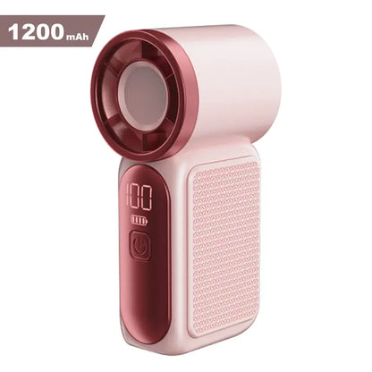 Mini Turbo Handheld Fan - 6-Speed Powerful Cooling For Travel & Makeup
