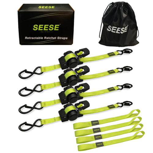 Heavy-Duty Ratchet Tie Down Straps - 1550LB Secure Hold For Safer Cargo Transport