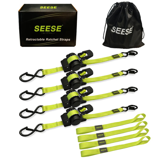 Heavy-Duty Ratchet Tie Down Straps - 1550LB Secure Hold For Safer Cargo Transport