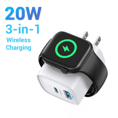 3-in-1 Wall Charger - One Compact Plug For All Your Essentials