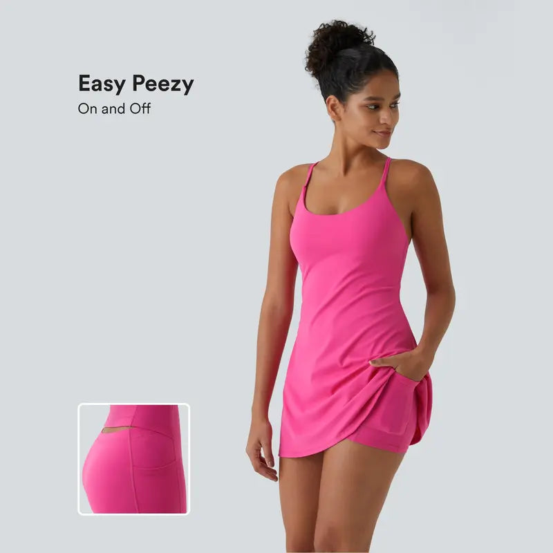 2-in-1 Active Dress - Bathroom-Friendly Built-In Shorts for Effortless Movement
