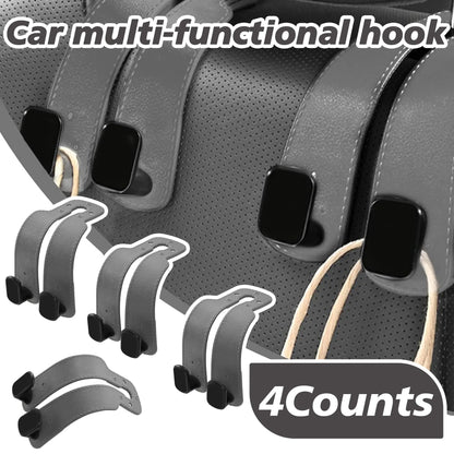Car Seat Headrest Hooks - Double Hook Design For A Cleaner, Clutter-Free Car