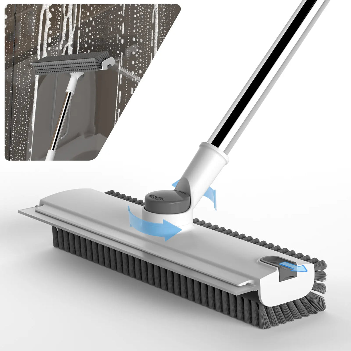 3-In-1 Rotating Floor Scrubber – Brush, Scrub & Squeegee For Effortless Cleaning