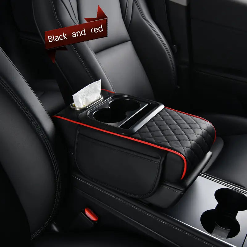 Car Armrest Organizer - 4-in-1 Raised Design For A More Comfortable Drive