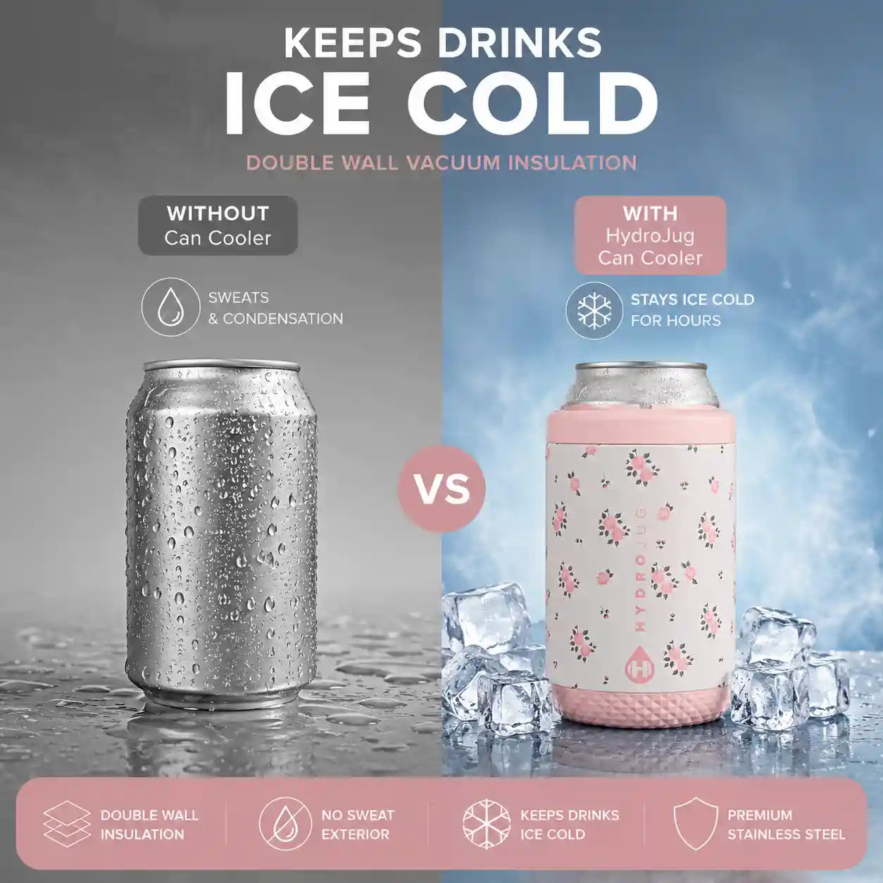 Can Cooler Tumbler – 2-in-1 Retainer System For Ice-Cold Versatility