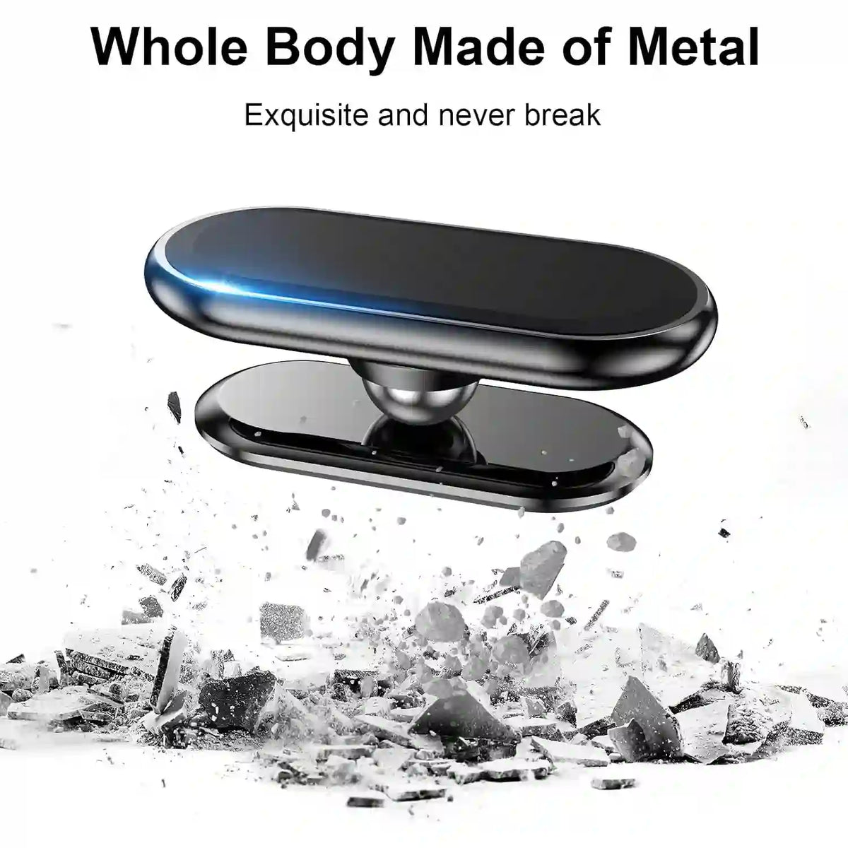 Magnetic Car Phone Holder - One-Touch Magnetic Mount For Hands-Free Navigation