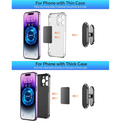 Magnetic Car Phone Holder - One-Touch Magnetic Mount For Hands-Free Navigation