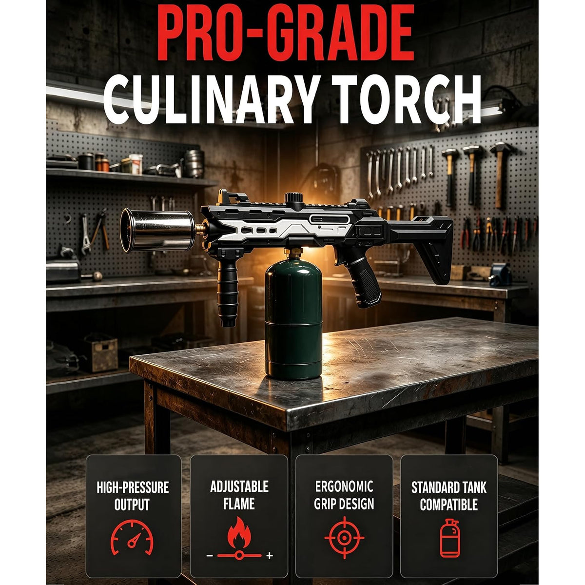 🔥 Power Flame Torch（Not included gas tank) - Fast Fire Starting For BBQ & Outdoor Adventures