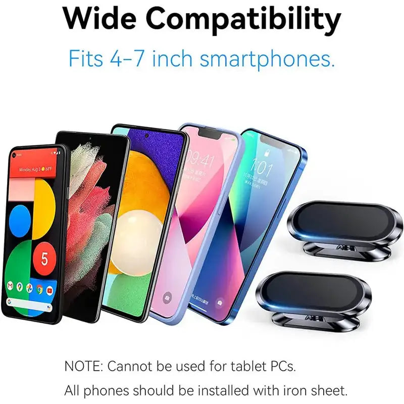 Magnetic Car Phone Holder - One-Touch Magnetic Mount For Hands-Free Navigation