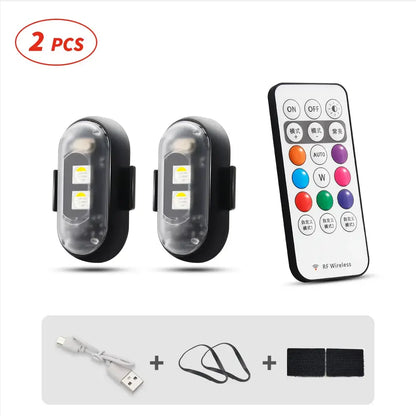 Wireless Remote RGB LED Motorcycle & Aircraft Strobe Warning Lights