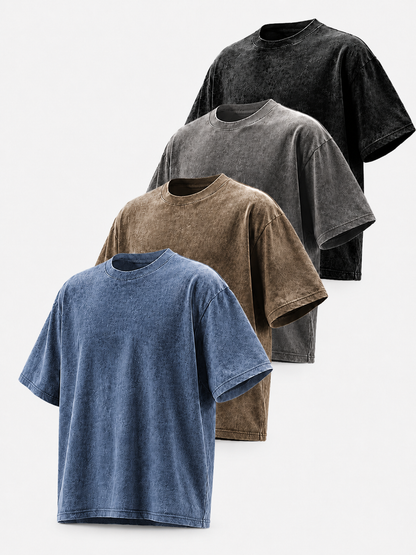 The Ultimate Heavyweight Drop Shoulder Tee: Vintage Wash, Built for the Gym.