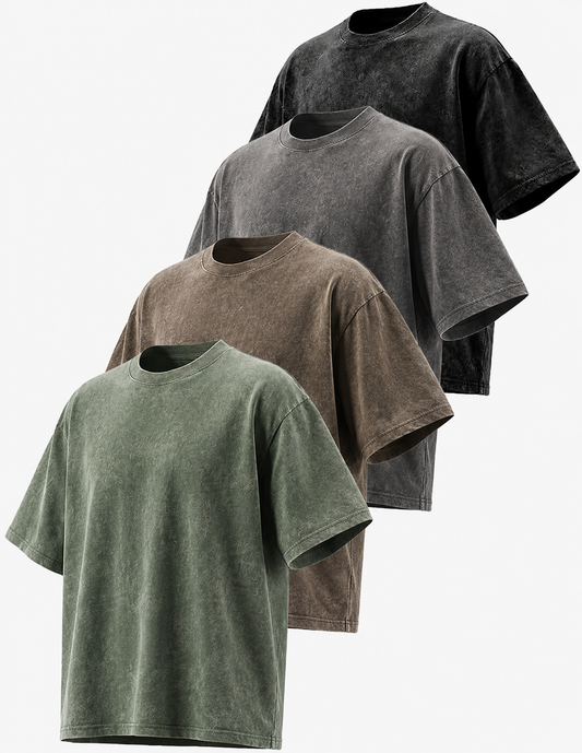 The Ultimate Heavyweight Drop Shoulder Tee: Vintage Wash, Built for the Gym.