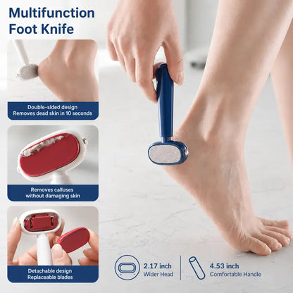 Foot Callus Remover - Dual-Sided Stainless Steel Filing For Smooth Soft Heels