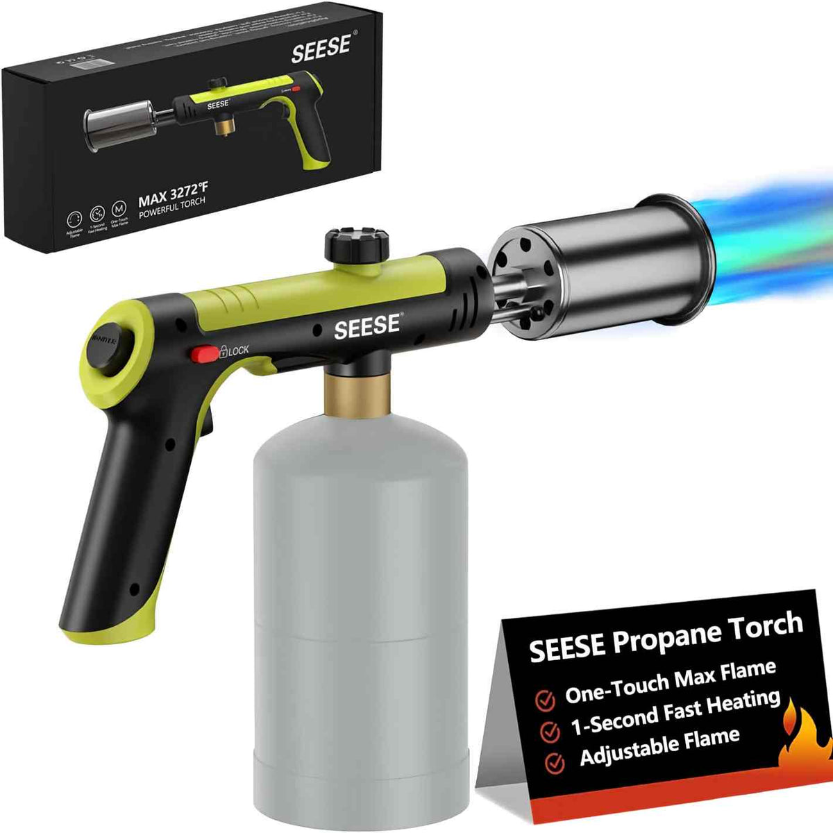 Outdoor Torch(not include gas tank) - One-Touch Flame Control For Faster Fire Starting