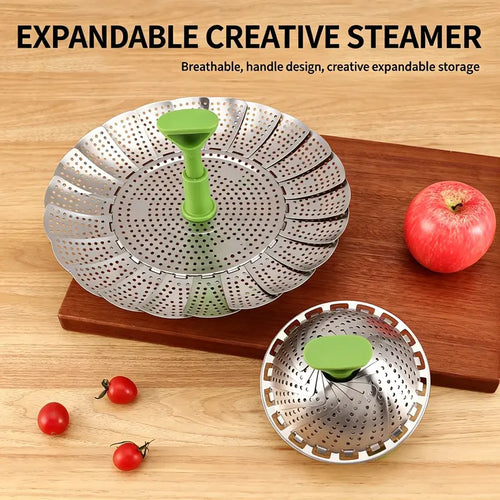 Vegetable Steamer Basket - Expandable Folding Design For Easy Everyday Steaming