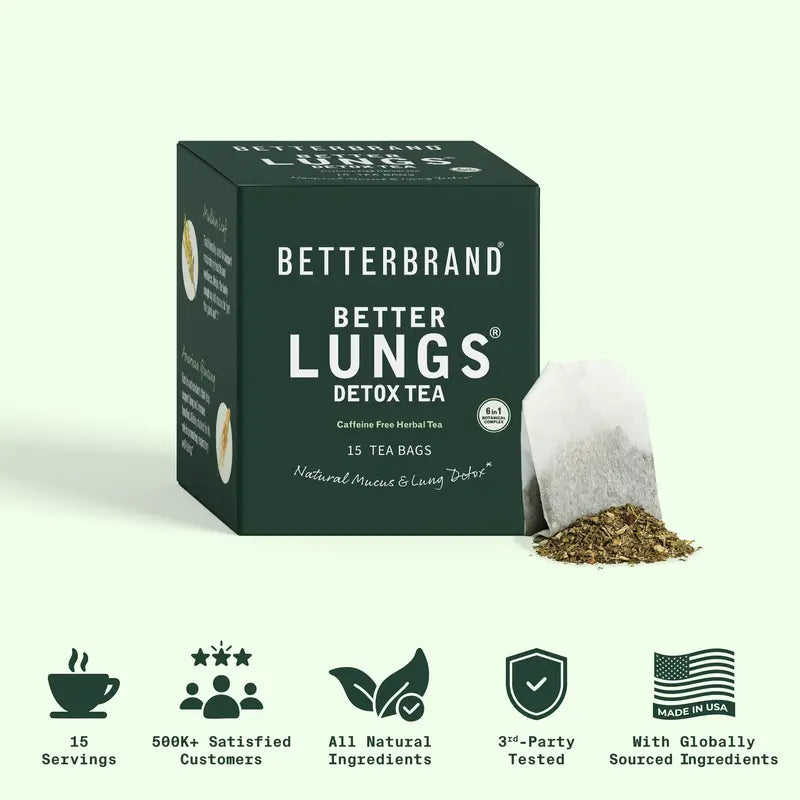 Herbal Lung Detox Tea - Mullein Blend For Natural Respiratory Reliefa