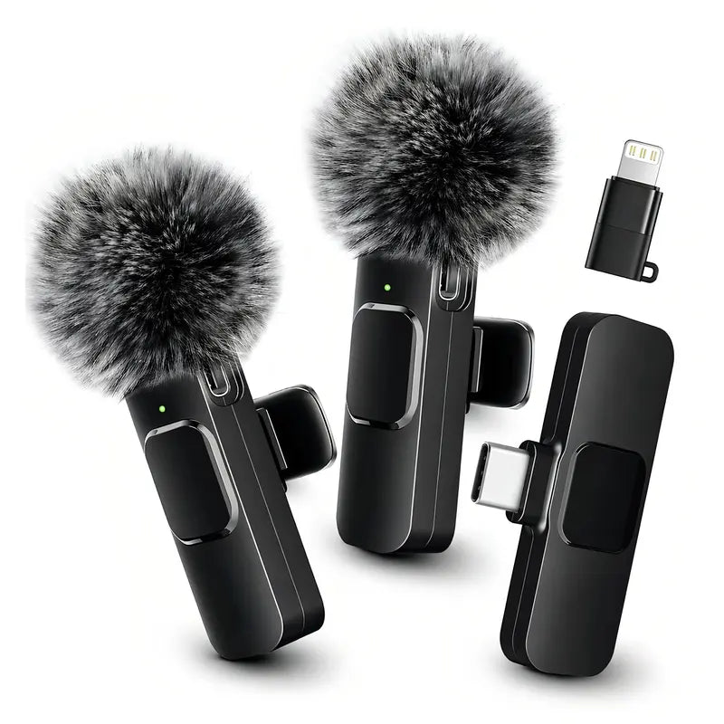Mini Wireless Lavalier Microphone - Plug & Play Audio For Clearer Phone Videos