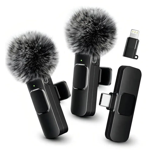 Mini Wireless Lavalier Microphone - Plug & Play Audio For Clearer Phone Videos