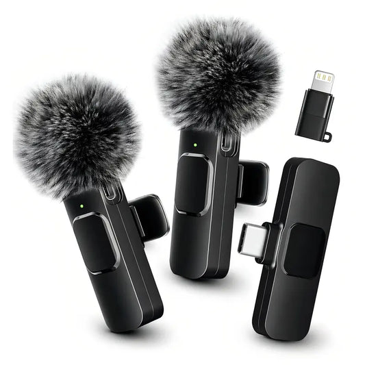 Mini Wireless Lavalier Microphone - Plug & Play Audio For Clearer Phone Videos