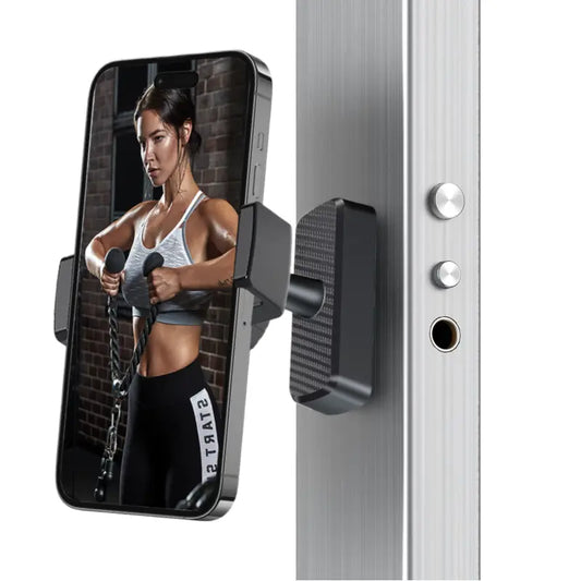 Magnetic Gym Phone Holder - 360° Adjustable Mount For Hands-Free Workout Recording