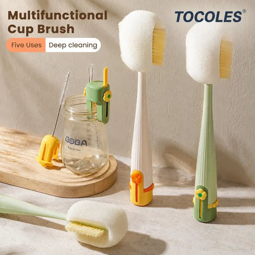 5-in-1 Bottle Cleaning Brush - Deep Clean Every Straw, Lid & Hard-To-Reach Spot