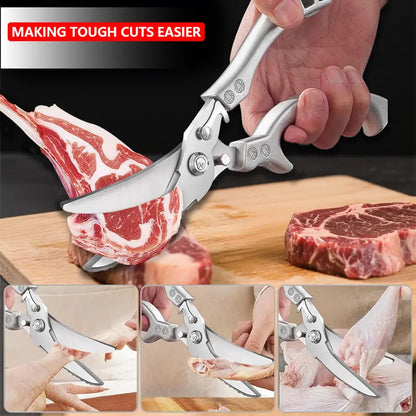 Heavy-Duty Multi-Purpose Kitchen Poultry Shears for Bone & Meat