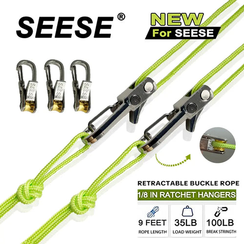 Retractable Rope Tightener - Quick Lock Buckle For Easy Outdoor Securing
