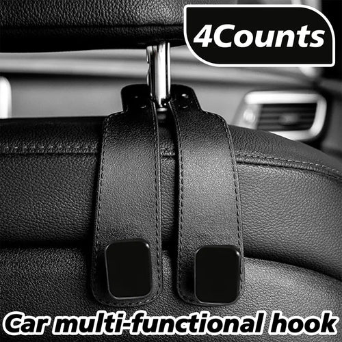 Car Seat Headrest Hooks - Double Hook Design For A Cleaner, Clutter-Free Car