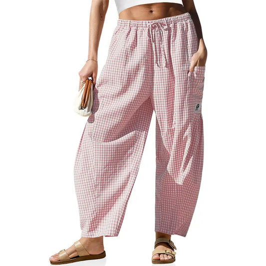 Slip Into Cloud-Like Comfort with Ultra-Soft Wide-Leg Plaid Pants