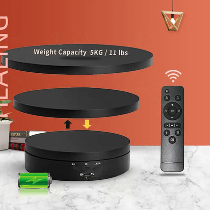 360° Product Shooting Turntable - 3-Plate Remote Control Display Stand For Better Product Videos