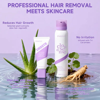 Hair Removal Mousse - Spray-On Formula For Smooth Skin Without Shaving