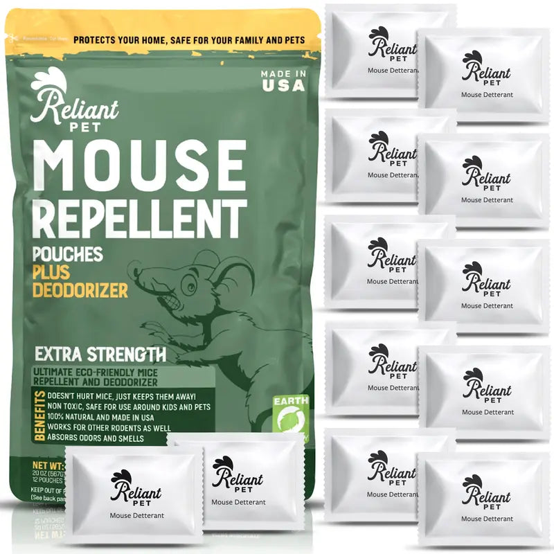 Natural Peppermint Mouse Repellent Pouches & Air Deodorizer