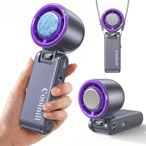 Portable Turbo Fan - 199-Speed Adjustable Airflow For Instant Personal Cooling