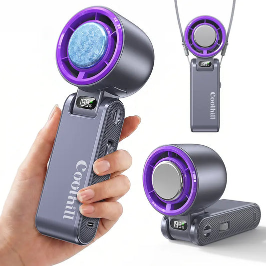 Portable Turbo Fan - 199-Speed Adjustable Airflow For Instant Personal Cooling