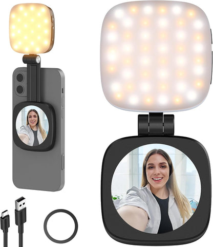 Magnetic Selfie Light - 48 LED Soft Lighting For Better Photos & Videos