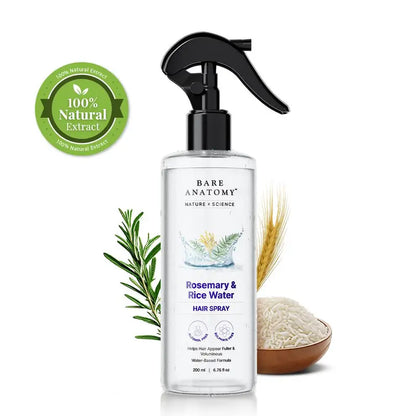 Rosemary Hair Spray - Lightweight Rice Water Formula For Softer, Fuller-Looking Hair