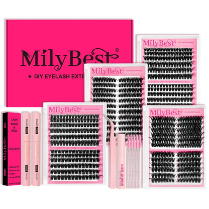 Lash Clusters Kit - 4-Style D-Curl Design For Salon-Look Lashes At Home