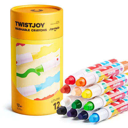 Jumbo Silky Crayons - Twist-Up Easy-Grip Design For Mess-Free Creativity
