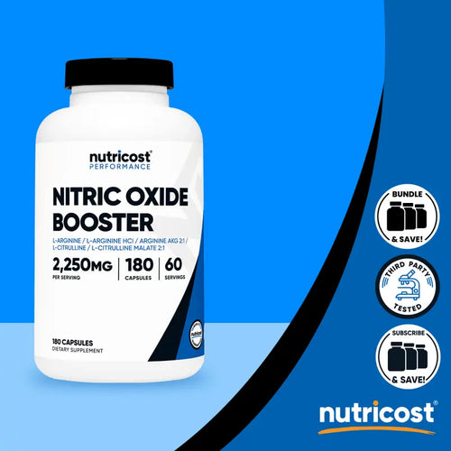 Nitric Oxide Support Capsules – 2,250mg Arginine & Citrulline Blend For Workout Support