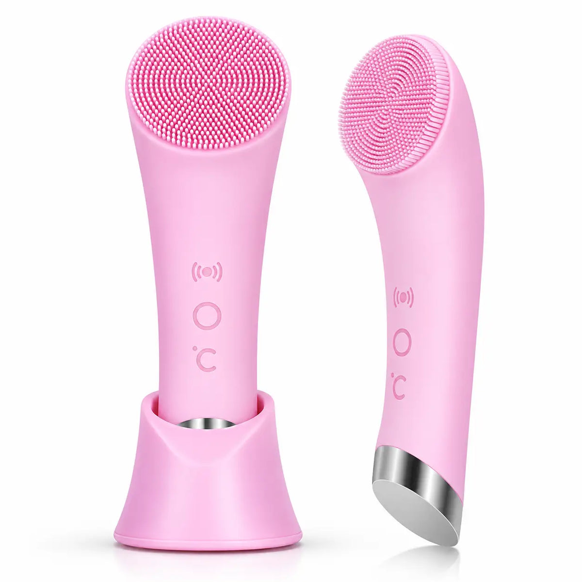 Heatable Facial Cleansing Brush - 5 Vibration Levels & 40°C Warming Massage For Deeper Cleansing