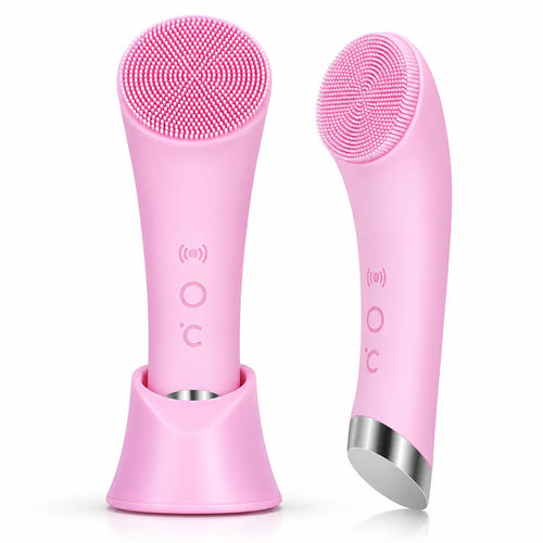 Heatable Facial Cleansing Brush - 5 Vibration Levels & 40°C Warming Massage For Deeper Cleansing