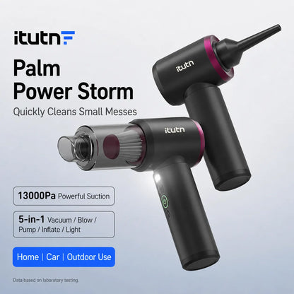 5-in-1 Car Vacuum Cleaner - 13000Pa High-Suction Cleaning For Deep Car & Home Detailing